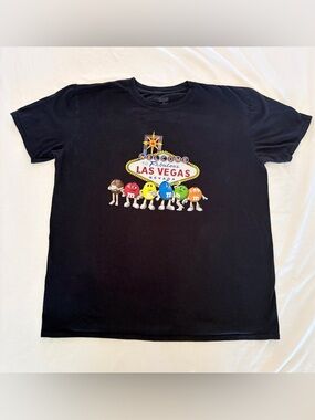 M&M's World ~ Welcome to Las Vegas with M&M's Black T-Shirt Size XL